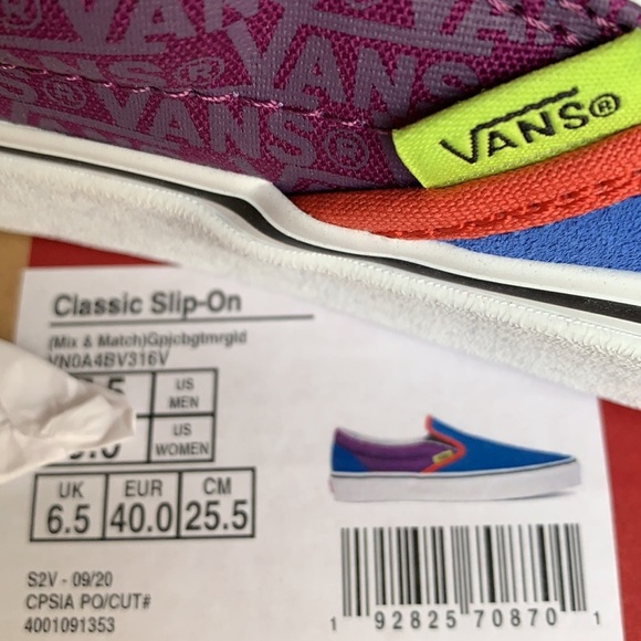 Vans Classic Slip On "Mix & Match" Gpjcbgtmrgld WM - Picture 15 of 15